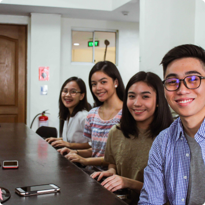 students smiling